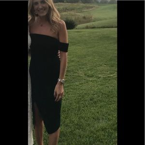Off the shoulder dress dark green size small